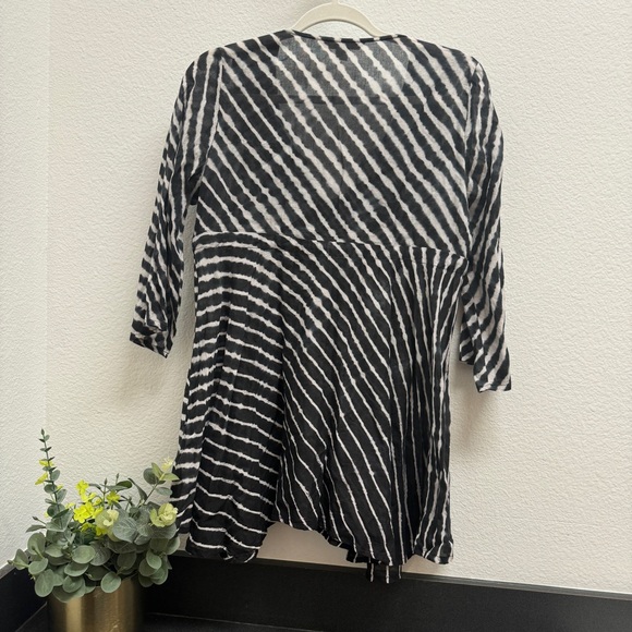 BOSTON PROPER Embellished Cotton Tunic. XS ZEBRA PRINT - Picture 5 of 9